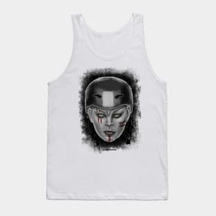 Roller Derby Warrior Girl (Black and white version) Tank Top